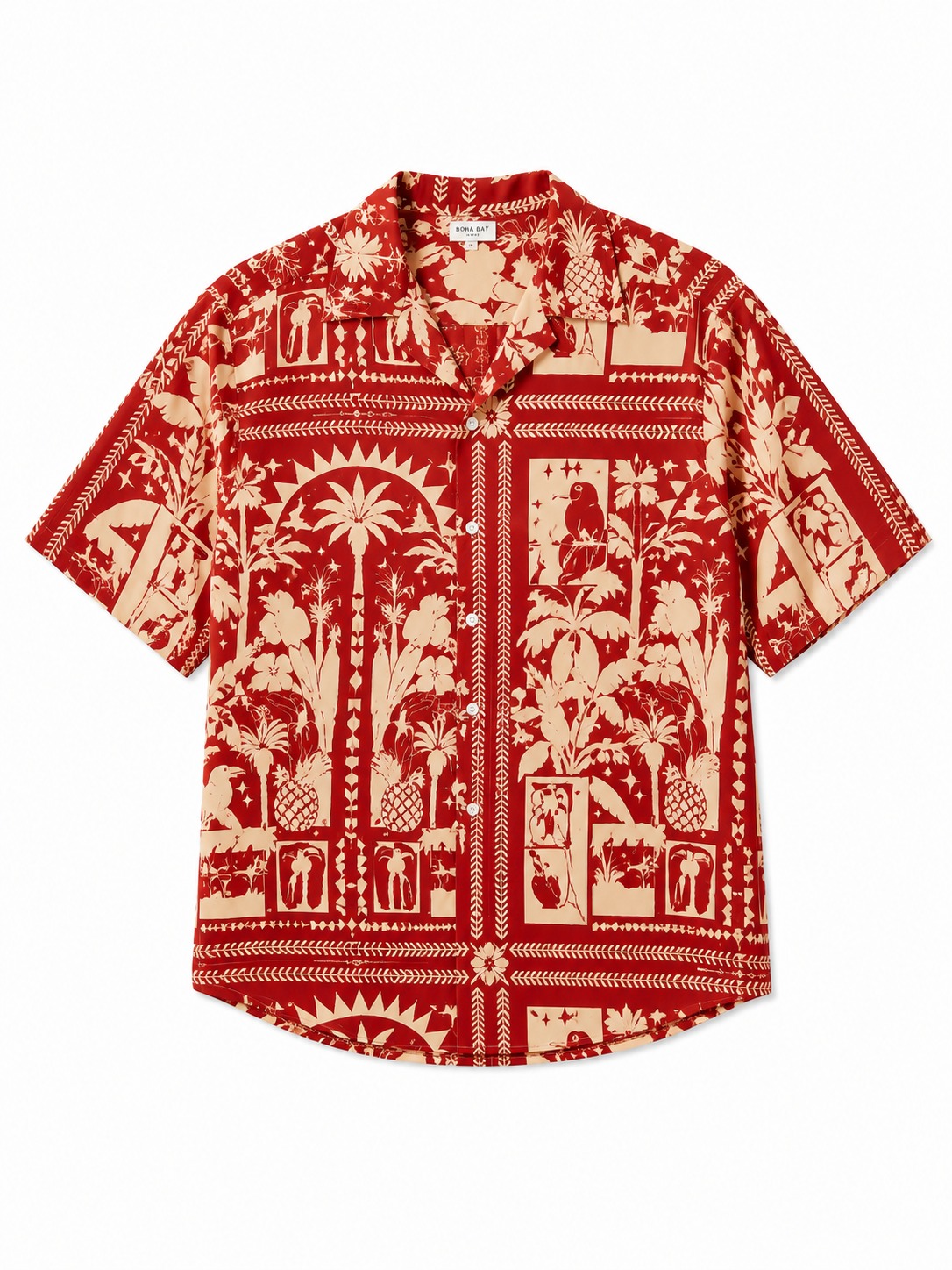 Oversized Printed Linen