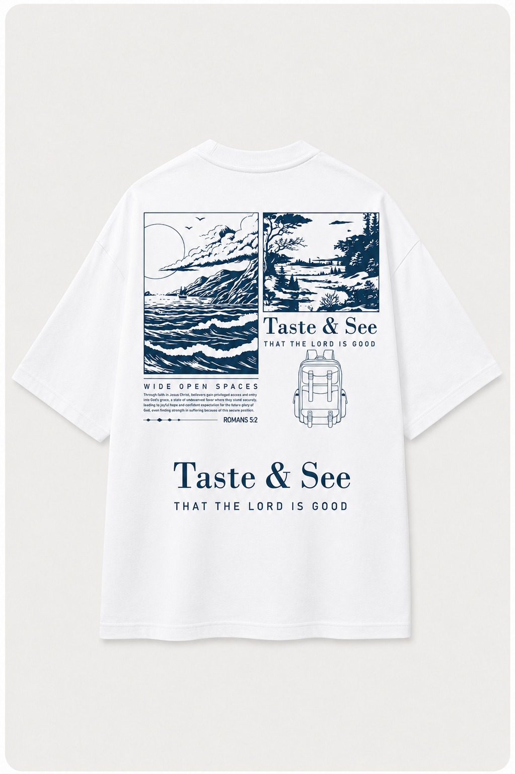 Taste & See Oversized Graphic Print T-Shirt